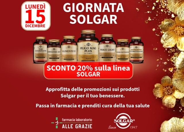 15/12 - Giornata promozionale Solgar
