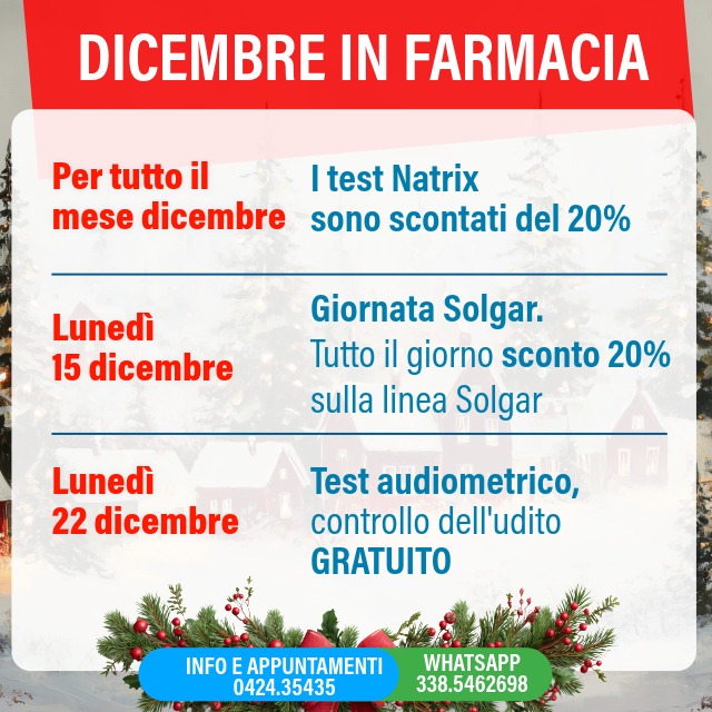 Dicembre in farmacia